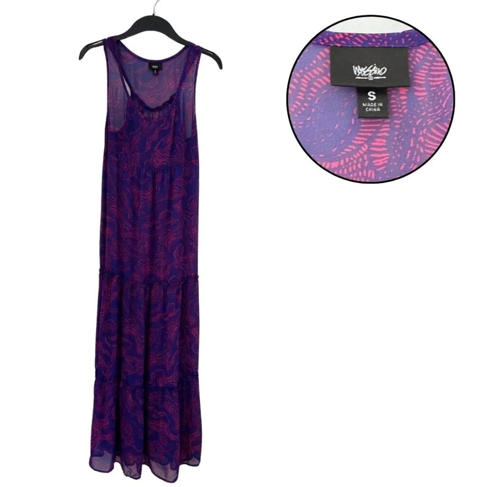 Mossimo Maxi Dress Women’s Small Purple Pink Boho Sleeveless Long Sundress
